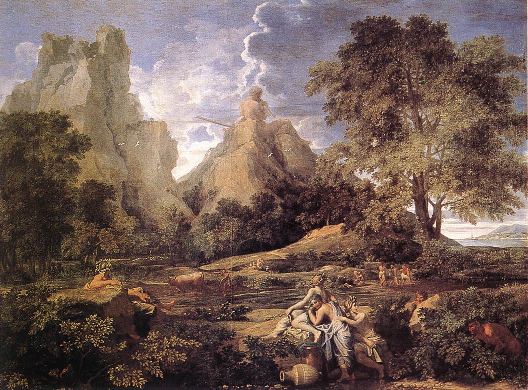 POUSSIN, Nicolas Landscape with Polyphemus af